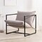 Fabric Foam Metal Square Accent Arm Chair with Removable Cushions